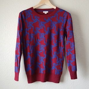 Rad Burgundy & Blue Sweater